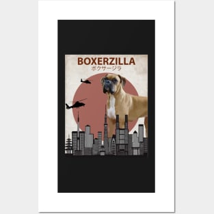 Boxerzilla - Boxer Dog Giant Monster Posters and Art